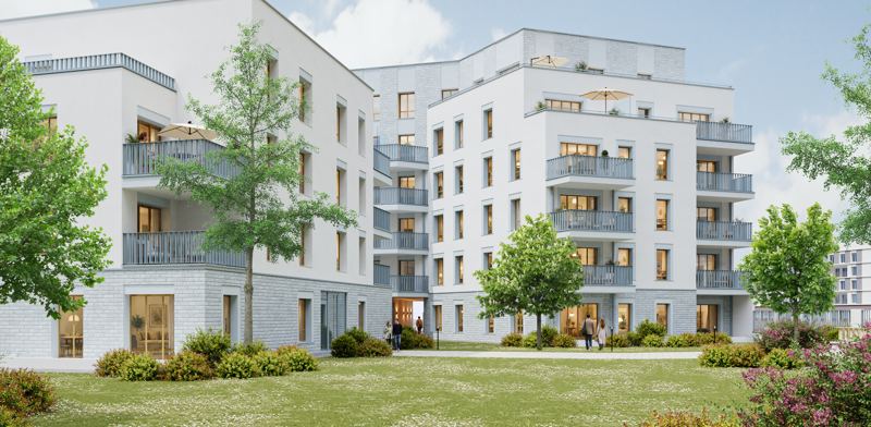 Le jardin intérieur de la résidence BRIQ
